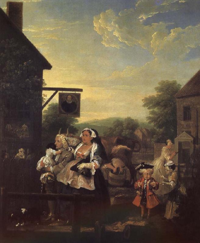 William Hogarth Four hours a day in the evening Sweden oil painting art